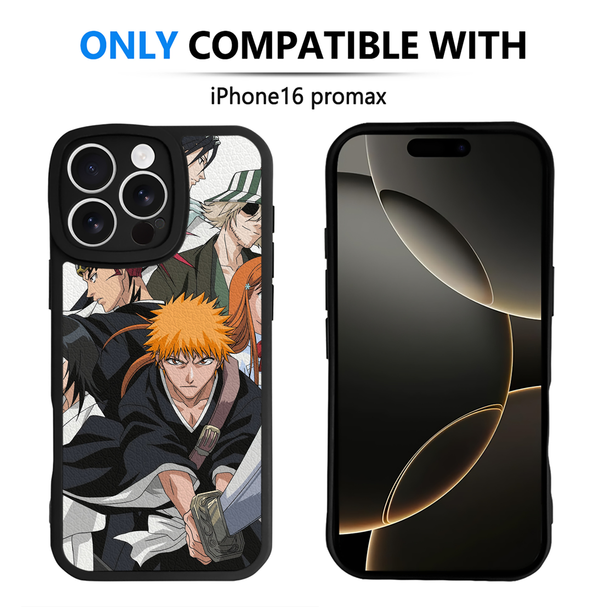 （画像用） ブリーチ BLEACH 【iPhone 16シリーズ対応】シリコンスマホケース（レザー調） 材質：シリコン